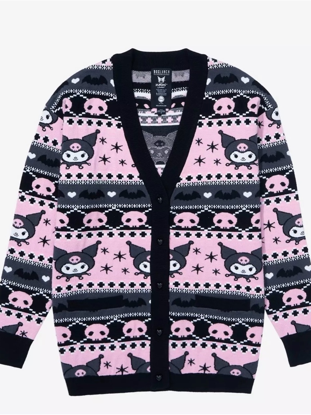 Sanrio Kuromi Patterned Cardigan - BoxLunch Exclusive
